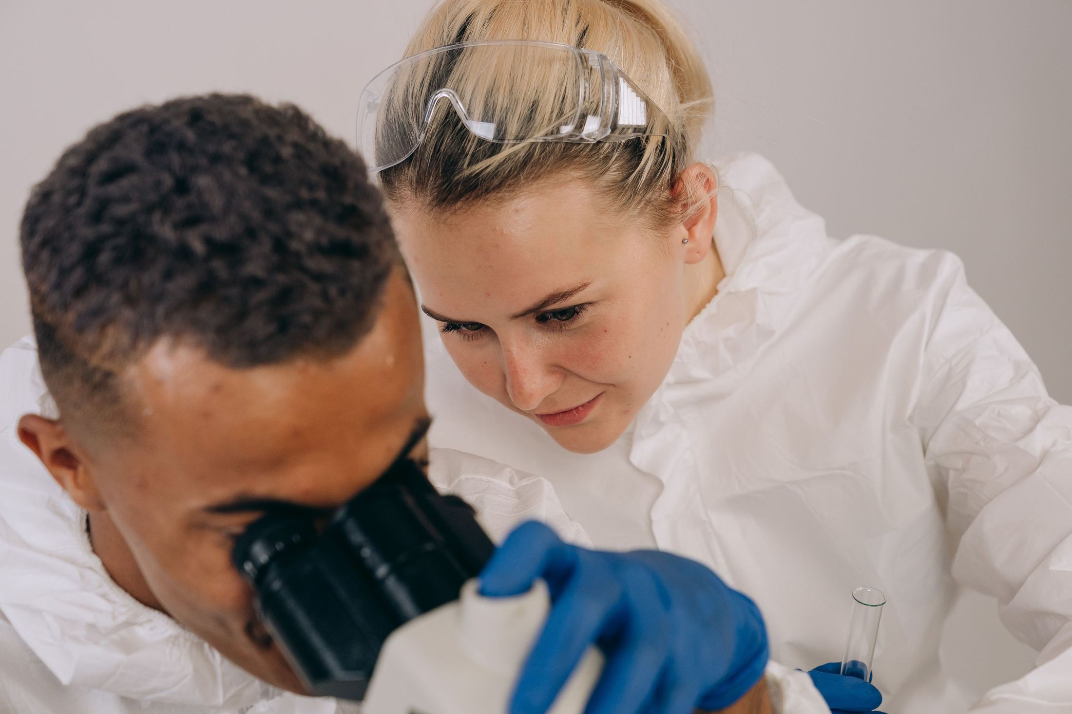 Lab specialists examining a regenerative medicine sample