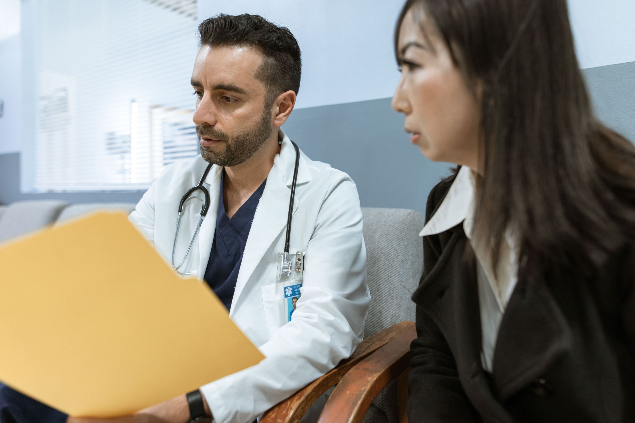 A provider candidly reviewing options with a patient